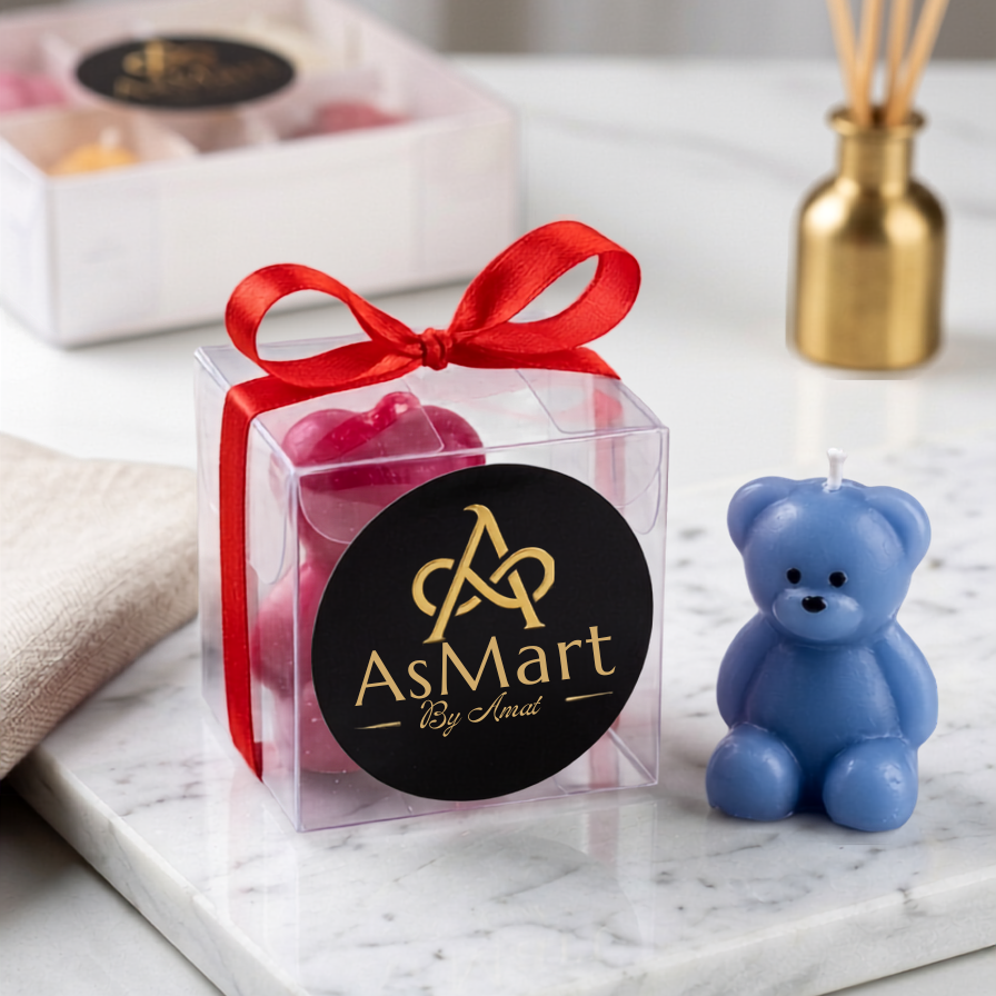 Handmade Teddy Bear Scented Candle Gift Box