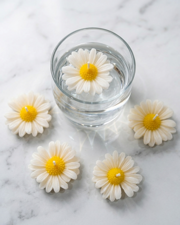 Handmade Daisy Flower Scented Candle Gift Favor