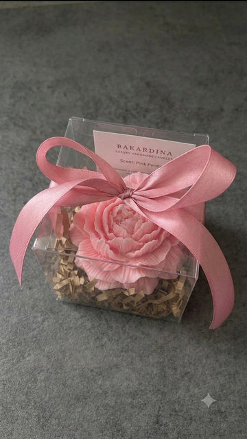 Luxury Handmade Peony Flower Scented Candle Gift Box