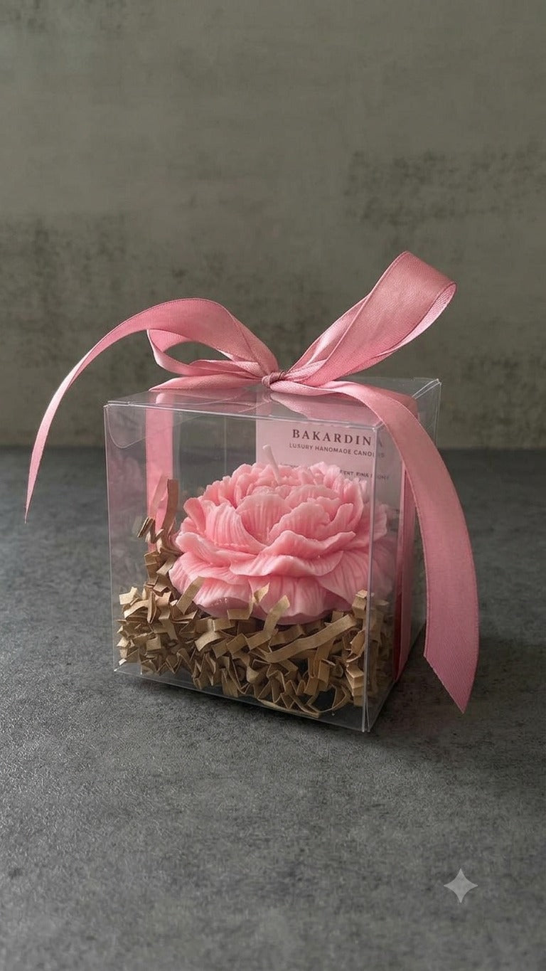 Luxury Handmade Peony Flower Scented Candle Gift Box