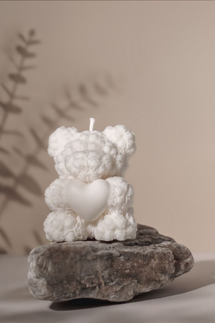 Rose Teddy Bear Soy Wax Scented Candle